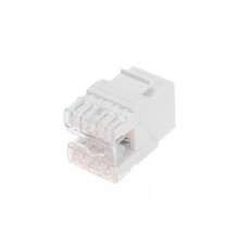 Rexant (02-0060-1) Модуль Keystone Jack RJ-45(8P8C), UTP неэкранированный, CAT 5e, тип 180 градусов, с пылезащитной шторкой, белый PRO