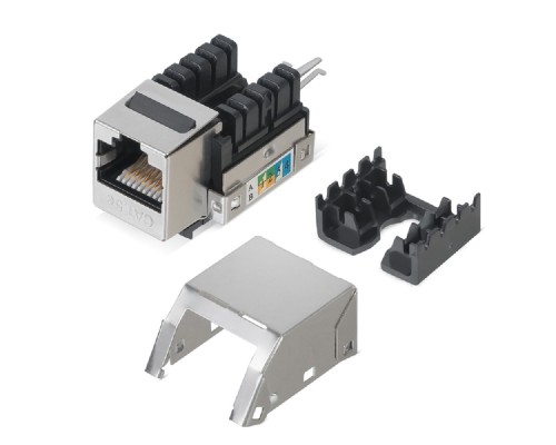 [Розетки и патч-панели] Rexant (02-0072) Модуль Keystone Jack RJ-45(8P8C), FTP экранированный, CAT 5e, тип 90 градусов PRO