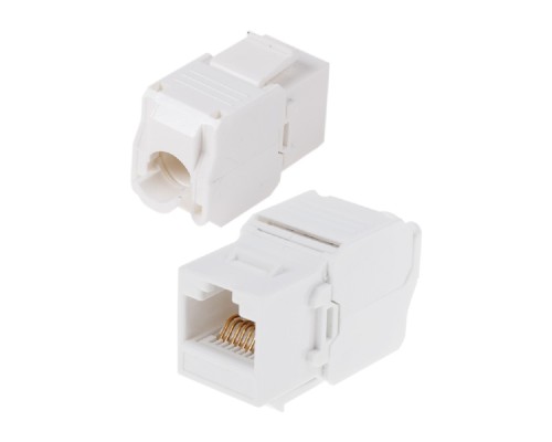 [Розетки и патч-панели] Rexant (05-1052) Модуль Keystone Jack RJ-45(8P8C) UTP, CAT 6, тип 180 градусов, самозажимной, белый