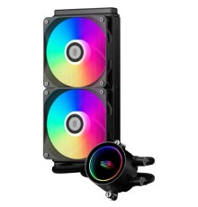 Система охлаждения/ PCCooler DA240 ARGB BK (270W, 240mm, Black, ARGB/ Fans: 2x120mm, 73.6CFM, -dBA, 1800RPM/ Pump height 55mm, -dBA, 3000RPM, Rad thickness 27mm/ S: 1851, 1700, 1200, 20XX, 115X, AM5, 