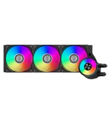 Система охлаждения/ PCCooler DA360 Pro ARGB BK (300W, 360mm, Black, ARGB/ Fans: 3x120mm, 75.8CFM, 33.7dBA, 2200RPM/ Pump height 57mm, 28dBA, 3000RPM, Rad thickness 27mm/ S: 1851, 1700, 1200, 20XX, 115