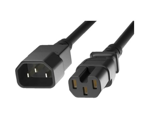 [кабели] KS-is Кабель питания  KS-857B-1.5 IEC-C14 - IEC-C15 1.5м черный