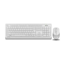 Комплект (клавиатура+мышь) A4TECH Fstyler FG1010S, USB, беспроводной, белый [fg1010s white]