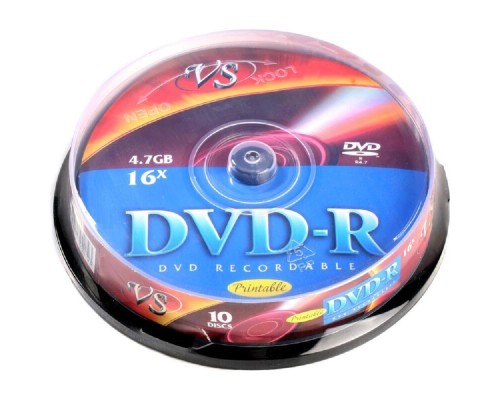 [Диск] Диски DVD-R VS 4,7 GB 16x CB/10 Ink Print (620793)