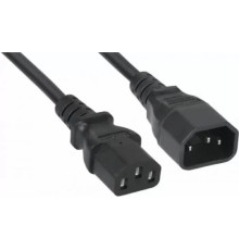 Filum  Кабель питания FL-PC-C13/C14-C3-3.0-BK ПВС-АП 3x1.5 С13 - C14, 220/250В, 10А, чёрный, 3м (974707)
