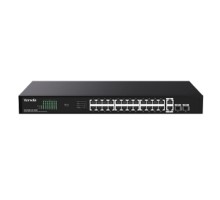 TENDA TEG1128P-24-250W Коммутатор неуправляемый PoE, 26x1 Гбит/с, PoE 24х30 Вт (до 230Вт), SFP 2х1 Гбит/с, установка в стойку