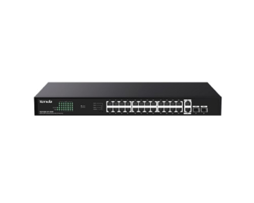 [Сетевое оборудование] TENDA TEG1128P-24-250W Коммутатор неуправляемый PoE, 26x1 Гбит/с, PoE 24х30 Вт (до 230Вт), SFP 2х1 Гбит/с, установка в стойку