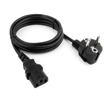 Кабель питания Cablexpert (RU) Schuko-C13, 3x1.5мм2, 10A, с заземлением, медь, 1.5м, черный,пак (PC-186-1.5-1.5M)