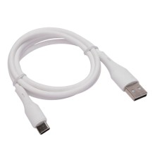 Cablexpert Кабель USB2.0 AM/Type-C, 3А, 18Вт, QC3.0, силиконовый, медь, 1м, белый, пакет (CC-USB2S-AMCM-1M-W)