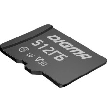 Micro SecureDigital 512GB Digma CARD30 V30 + adapter DGFCA512A03