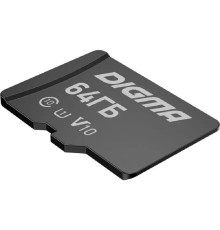 Micro SecureDigital 64GB Digma CARD10 V10 + adapter DGFCA064A01