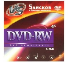 VS DVD-RW 4,7 GB 4x конверт/5 (620786)