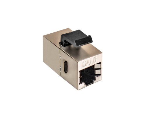 [Коннектор] Exegate EX297347RUS Модуль проходной ExeGate CP45-KJ-SH-C5e/6 (RJ45-RJ45 формата Keystone Jack, Кат.5e/6, экранированный)