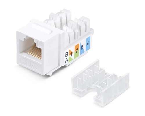 [Коннектор] Exegate EX297267RUS Модуль-вставка Keystone Jack RJ-45 ExeGate KJ-8P8C-SH-C6A-180-TL (Кат.6A, экранированная, 180 градусов, IDC Toolless (без инструмента))