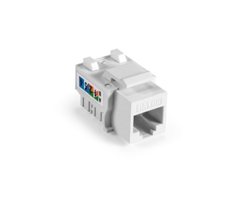 [Коннектор] Exegate EX297341RUS Модуль-вставка Keystone Jack RJ-45 ExeGate KJ-8P8C-U-C5e-90-110 (Кат.5e, неэкранированная, 90 градусов, IDC 110)