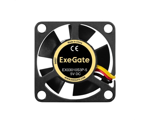 [Вентиляторы] Exegate EX295190RUS Вентилятор 5B DC ExeGate EX03010S3P-5 (30x30x10 мм, Sleeve bearing (подшипник скольжения), 3pin, 9000RPM, 25dBA)