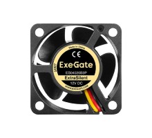 Exegate EX297015RUS Вентилятор 12В DC ExeGate ExtraSilent ES04020B3P (40x40x20 мм, 2-Ball (двойной шарикоподшипник),3pin, 6300RPM, 28dBA)