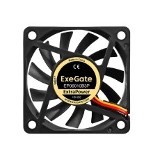 Exegate EX297028RUS Вентилятор 12В DC ExeGate ExtraPower EP06010B3P (60x60x10 мм, 2-Ball (двойной шарикоподшипник), 3pin, 3000RPM, 24dBA)