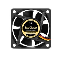 Exegate EX297034RUS Вентилятор 12В DC ExeGate ExtraPower EP06025S3P (60x60x25 мм, Sleeve bearing (подшипник скольжения), 3pin, 4500RPM, 31dBA)