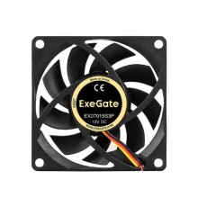 Exegate EX297038RUS Вентилятор 12В DC ExeGate EX07015S3P (70x70x15 мм, Sleeve bearing (подшипник скольжения), 3pin, 3000RPM, 27dBA)