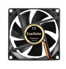 Exegate EX297046RUS Вентилятор 12В DC ExeGate EX08025H3P (80x80x25 мм, Hydraulic bearing (гидродинамический), 3pin, 2000RPM, 19dBA)