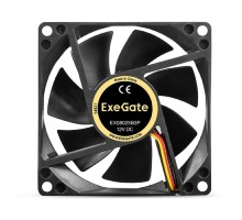 Exegate EX297048RUS Вентилятор 12В DC ExeGate EX08025B3P (80x80x25 мм, 2-Ball (двойной шарикоподшипник), 3pin, 2000RPM, 19dBA)