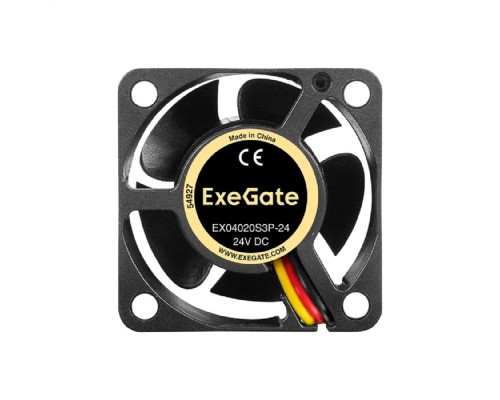 [Вентиляторы] Exegate EX297067RUS Вентилятор 24В DC ExeGate EX04020S3P-24 (40x40x20 мм, Sleeve bearing (подшипник скольжения), 3pin, 7000RMP, 39dBA)