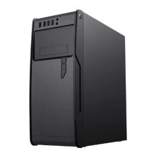 PowerCool Компьютерный корпус без ТМ, S1008BK-2U3C-NP NP (MidiTower, БЕЗ БП, Black, 2*USB3.0+2*USB Type-C +HD Audio) 