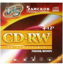 VS CD-RW 80 4-12x конверт/5 (620175)