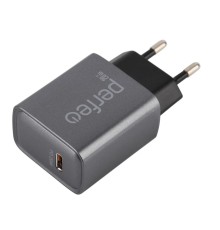 PERFEO Сетевое зарядное устройство с разъемом TYPE-C, 20W, серый (I4668)