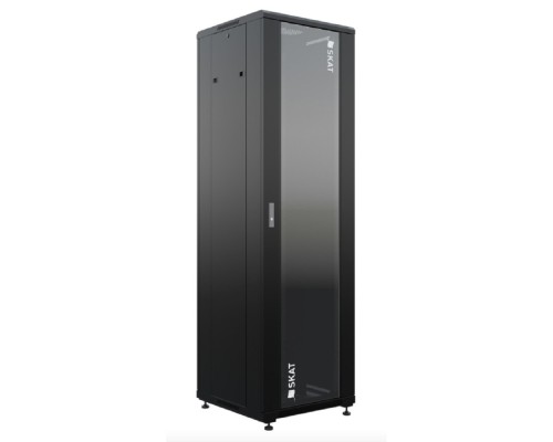 [Бастион Телекоммуникационные  шкафы] БАСТИОН SKAT TB-42R660GF-B Шкаф напольный универсальный серверный 42U 600х600мм, дверь стеклянная (4406) {1.5 года гарантия}
