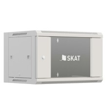 БАСТИОН SKAT TB-9W645GF-G Шкаф настенный телекоммуникационный 9U 600х450х500мм, дверь стеклянная (4412) {1.5 года гарантия}