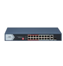 iFLOW F-SW-EU418POE-V/L L2, неуправляемый, 16 портов, 1 uplink порт 1000М RJ45, 1 1000М комбо-порт, 802.3af/at, бюджет питания PoE 130 Вт, порты 9-16 поддерживают режима передачи до 300м,10Мб/с, CAT6;