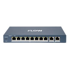 iFLOW F-SW-EM410POE-VM/L L2, Смарт-управляемый, 8 портов, 2 uplink порта 1000М RJ45, 802.3af/at, бюджет PoE 60 Вт, облачное управление, VLAN, STP/RSTP loop prefention, PoE watchdog, поддержка режима п