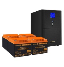 Exegate EX296864RUS Комплект ИБП EX295990RUS + батарея 45Ач EX285666RUS 4шт (инвертор, синус, для котла) SineTower SZ-3000.LCD.AVR.3SH.1C13.RJ.USB <3000VA/2400W, чистый синусоида, LCD дисплей, AVR, 3*