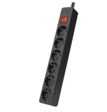 Filum Сетевой фильтр FL-SP6-3.0M-16, 4000 Вт., 6 розеток, защитные шторки, шнур 3.0 м., черный {00-01099765}