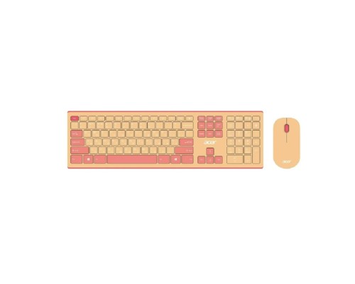 [Acer] Acer OCC205 [ZL.ACCEE.00F] Комплект (клавиатура+мышь) розовый/бежевый/USB/slim