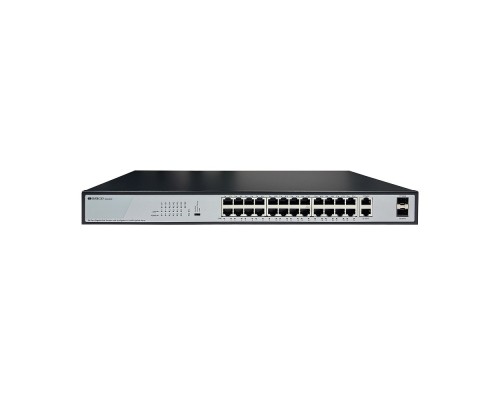 [Сетевое оборудование] ORIGO OS2228P/370W/B1A Конфигурируемый PoE-коммутатор 24x1000Base-T PoE+, 2x1000Base-T, 2x1000Base-X SFP, PoE-бюджет 370 Вт, DIP-переключатель