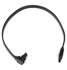 Cablexpert Кабель интерфейсный SATA Sata3 7pin / 7pin, угловой, защелка, 30см, черный, пакет (CC-SATAM-DATA90-BL-30CM)