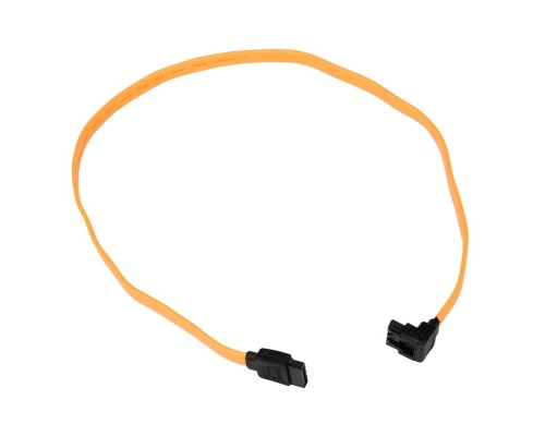 [кабели] Cablexpert Кабель интерфейсный SATA Sata3 7pin / 7pin, угловой, защелка, 50см, желтый, пакет (CC-SATAM-DATA90-YL-50CM)