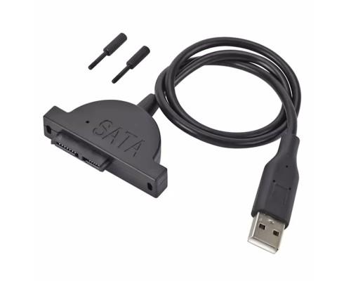 [переходник] ORIENT UHD-302SL, USB 2.0 адаптер Slimline SATA для оптических приводов ноутбука, кабель подключения USB Type-A с винтами крепления (33337)