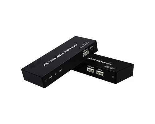 [переходник] ORIENT VE070, HDMI 2.0 KVM extender (Tx+Rx), HDMI+USB+Audio удлинитель до 60 м по витой паре Cat6, HDMI 2.0, 4K@60Hz, HDCP, дополнительный выход HDMI, передача ИК сигнала управления (33336)