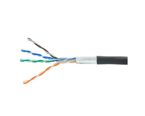 [Кабель] Cablexpert FPC-5051E-4-CU/100 Кабель Cablexpert (RU) FTP indoor 4x2x0.51, медный, кат.5e, однож., 100м, box, серый