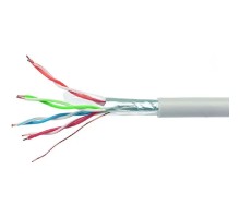 Cablexpert FPC-6057-4-CU/100 Кабель Cablexpert (RU) FTP indoor 4x2x0.57, медный, кат.6, однож., 100м, box, серый