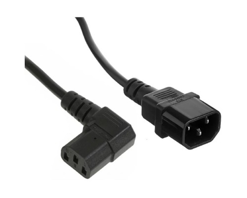 [кабели] Exegate EX297754RUS Кабель питания Special EC-0,5S (C13 угловой->C14, 3*0.5mm2, CCA, черный, 0.5м)