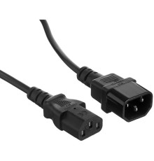 Exegate EX297759RUS Кабель питания Special EC-0,5S (C13->C14, 3*0.75mm2, CCA, черный, 0.5м)