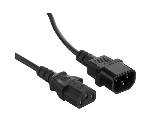 [кабели] Exegate EX297767RUS Кабель питания Special EC-0,5S (C13->C14, 3*1.0mm2, CCA, черный, 0.5м)