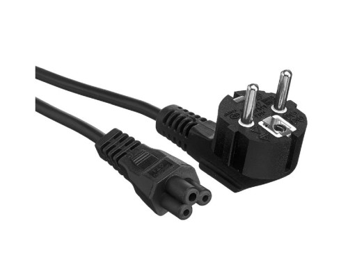 [кабели] Exegate EX297815RUS Кабель питания ноутбуков Special PC5-7,5S (Евровилка Schuko->C5, 3*0.5mm2, CCA, черный, 0.75м)