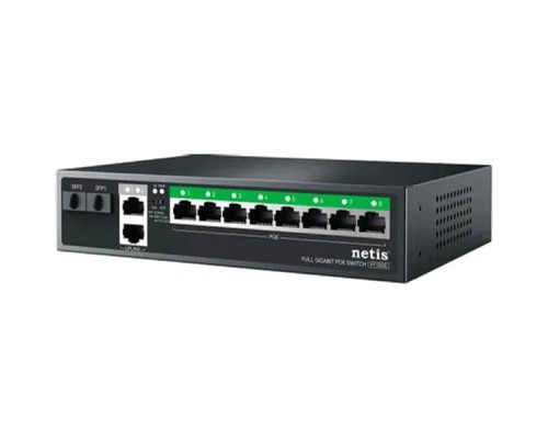 [Сетевое оборудование] Коммутатор Netis P112GS (L2) 10x1Гбит/с 2SFP 8PoE 120W неуправляемый