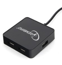 Gembird Разветвитель USB3.1 4xUSB, с доп.питанием (порт Type-C), кабель Type-C 19см, черный, коробка (UHB-C424)